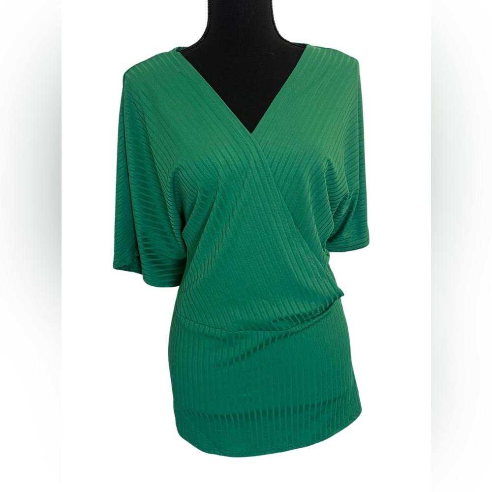 Emerald Green Vneck Blouse